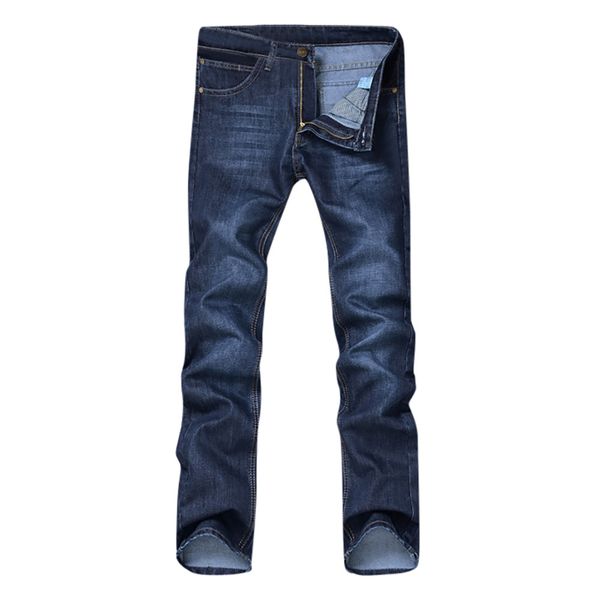 

1pc men pants men's casual autumn denim solid cotton hip hop loose work long trousers jeans pants men cotton daily c0413, Blue