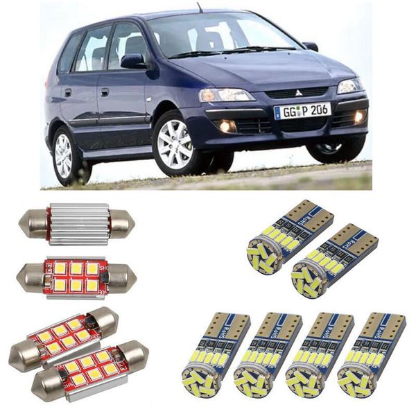 

interior led car lights for mitsubishi space star mpv dga minivan bulbs for cars license plate light 6pc
