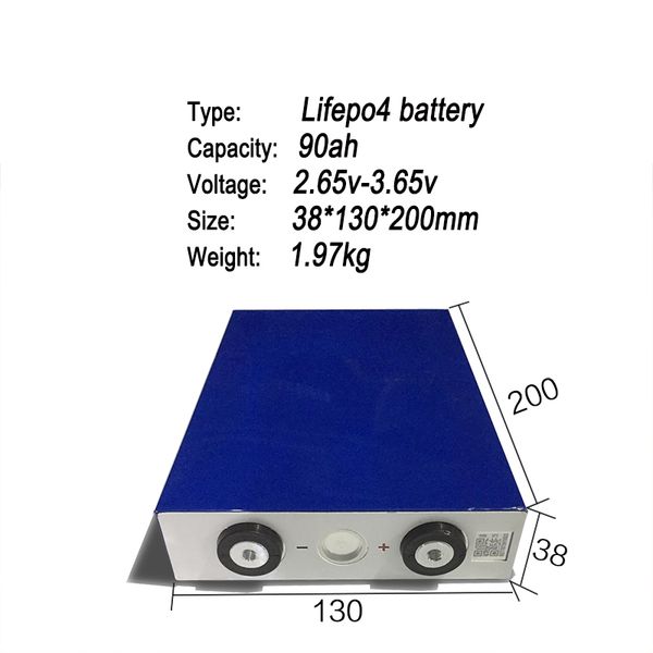 

4pcs calb 3.2v 90ah brand new a grade lifepo4 batteries cell x 4 w. bus batteries