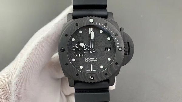 

2019 luxury vs factory pam979 automatic movement mechanical black dial black strap size 47mm sapphire crystal super power reserve designer w, Slivery;brown