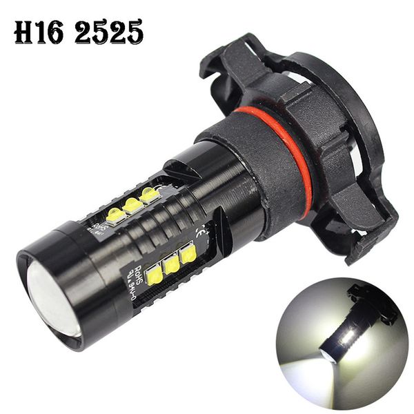 

1x h16 60w xbd led fog light bulbs high power 6000k fog light 2525 12led easy to install practical durable l423