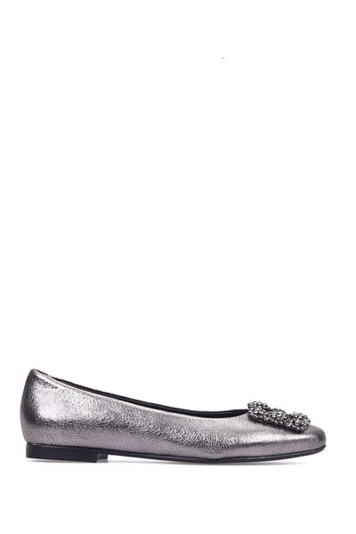 

Derimod Genuine Leather Silver Women Ballerina