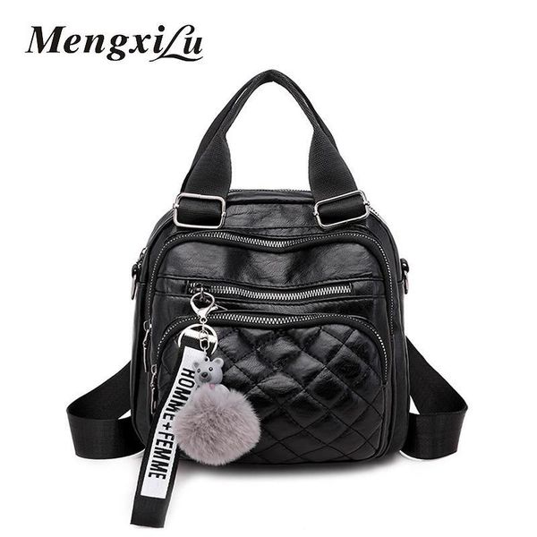 

2019 new women simple backpack fashion street travel bags lady multi pockets girls bags shoulder bag bolsa feminina