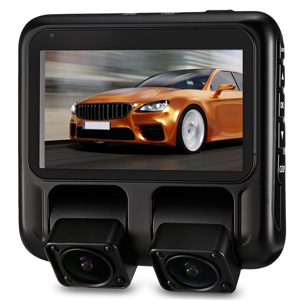 X100 1080 P 3 inç Araba Sürüş Kaydedici Çift Kameralar GPS Döngü Kayıt WDR araba dvr