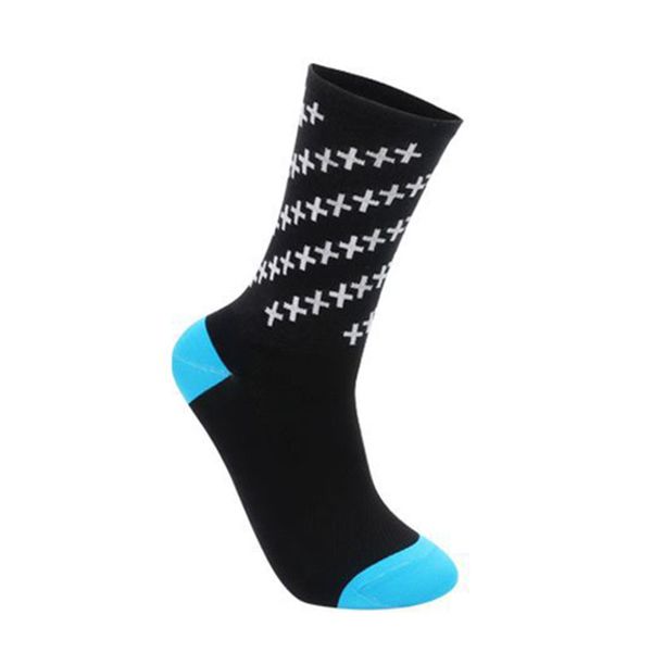 

men women riding cycling sports socks breathable sportswear footwear socks, Black