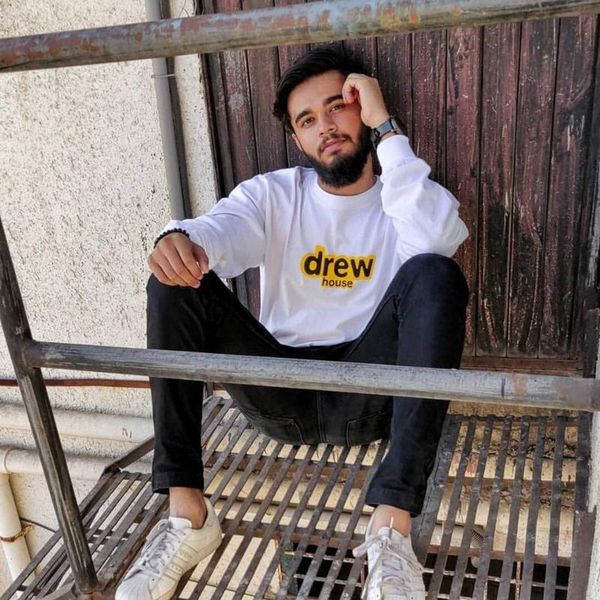 

19ss drew house logo tee long sleeve t-shirt justin bieber fashion street skateboard breathable casual version hflstx483, White;black