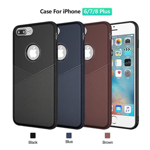 

slim litchi leather for samsung s10 plus a6 a7 a8 a9 case soft tpu cover protective for iphone 11 pro xs max xr 6 7 8 plus huawei mate20