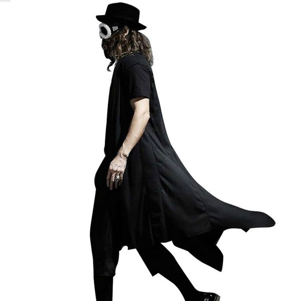 

new fashion male black hip hop vest coat men's sleeveless punk hoodies vest high street men loose cardigan coat, Black;white