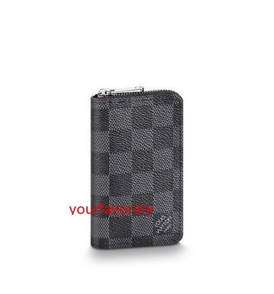 

new n63076 zippy coin purse vertical men real leather long wallet chain wallets compact purse clutches evening key card holders