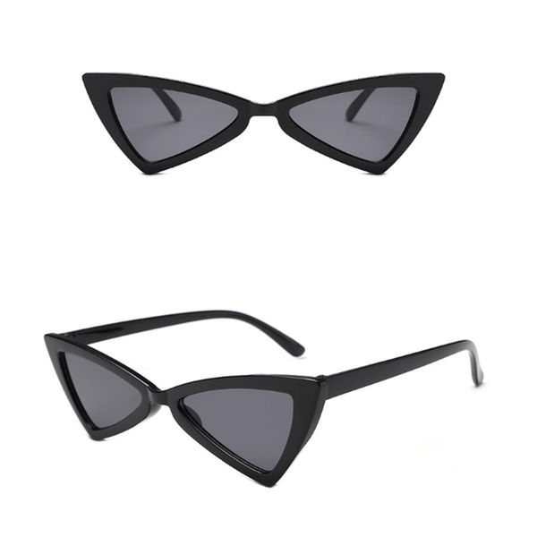 

2018 new fashion triangle cat eye sunglasses women sun glasses shades for lady small size modern retro designer glasses, White;black