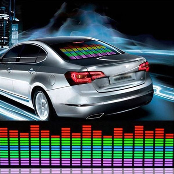 

franchise led chip 1pc 45x11cm car music rhythm led flash light lamp sound activated equalizer fog truck lamp light #0514