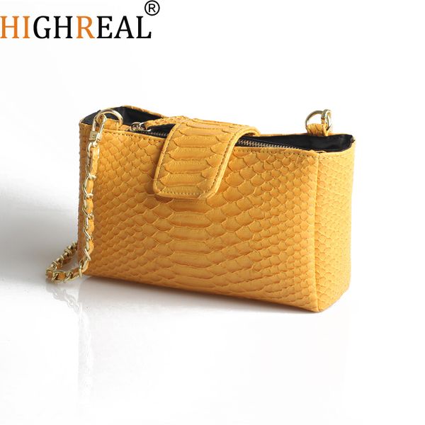 

snake fashion women bag serpentine messenger bag chain shoulder crossbody women handbag clutch yellow