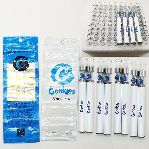 

Печенье Одноразовые Vape Pen 280mAh Батарея Starter Kits Масляные картриджи Пустые Форсунки Испаритель 0.5ml Тележки Одноразовые электронные сигареты комплекты