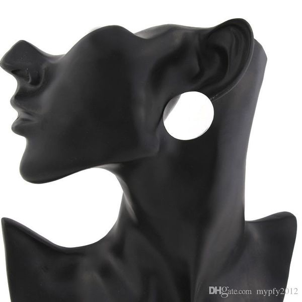 

новая мода серебро золото металл геометрическая круглый круг серьги для женщин винтажная себе серьги стержня уха модные ювелирные изделия lx, Golden;silver