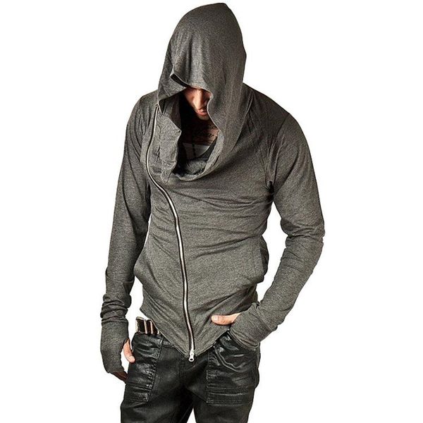 

brand design men hoodies hop streetwear zipper fashion sweatshirt men 's tracksuit men assassins creed hoodies m-2xl, Black