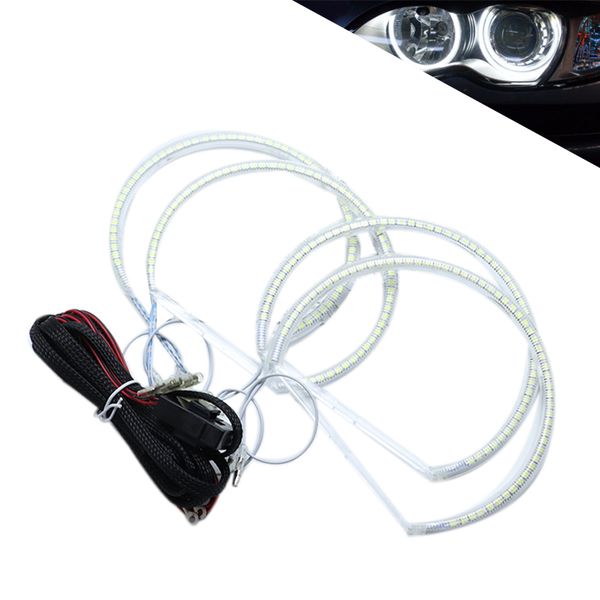 

for e36 e46 projector 131mm super bright angel eye aperture kit 12v daytime running light ccfl led angel eye 2600lm