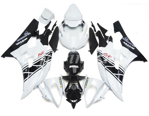 

injection mold new abs motorcycle full fairings kit fit for yamaha yzf-r6 2006 2007 06 07 r6 bodywork set white black bright