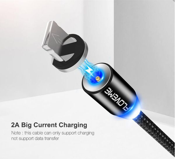 

floveme 1m magnetic charge cable micro usb cable Â compatible for iphone 11 pro max xr magnet charger usb type c cable led charging wire cord