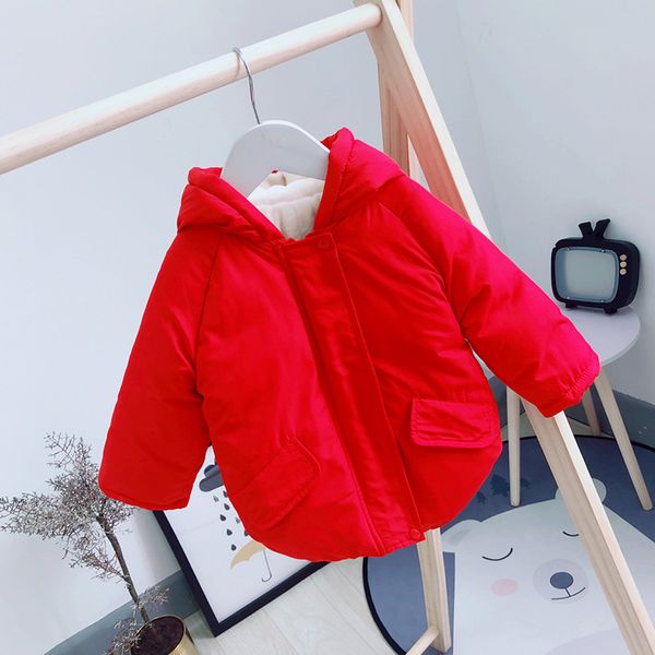 

sweet girls cotton jacket 2019 winter autumn warm coat hooded thickening parkas outerwear children girls fashion jacket clothing, Blue;gray