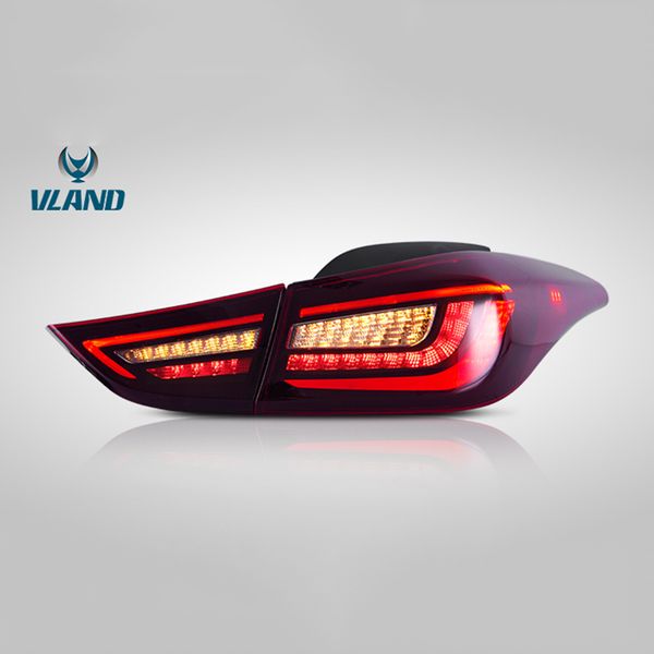 

vland factory car accessories tail lamp for elantra 2011-2016 led tail light plug and play design