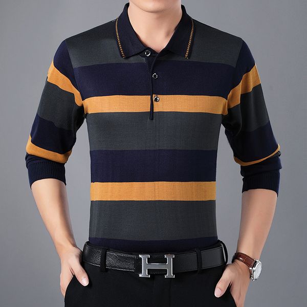 

stripe blusa masculina slim fit social knitted man pullover camisola de homem business ropa hombre 2018 dropshipping cloth, White;black