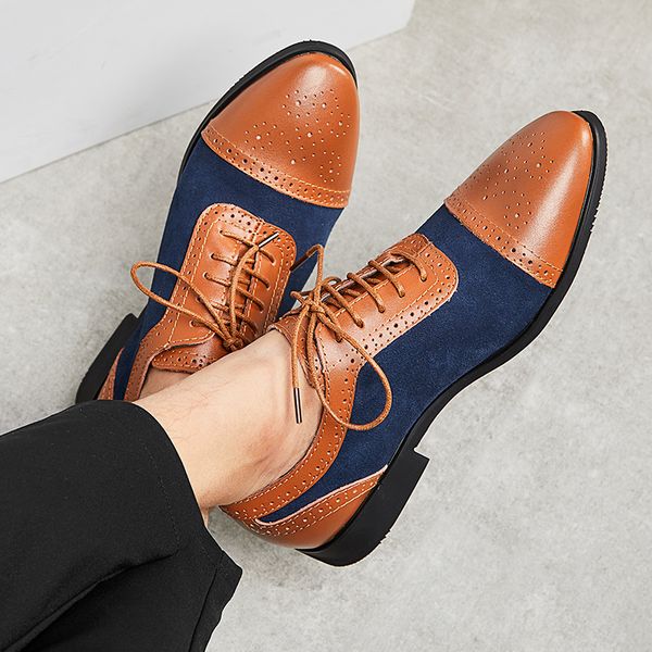 

size 38-48 men leather shoes male dress shoes business black flats lace-up comfortable formal footwear sapato masculino *7735