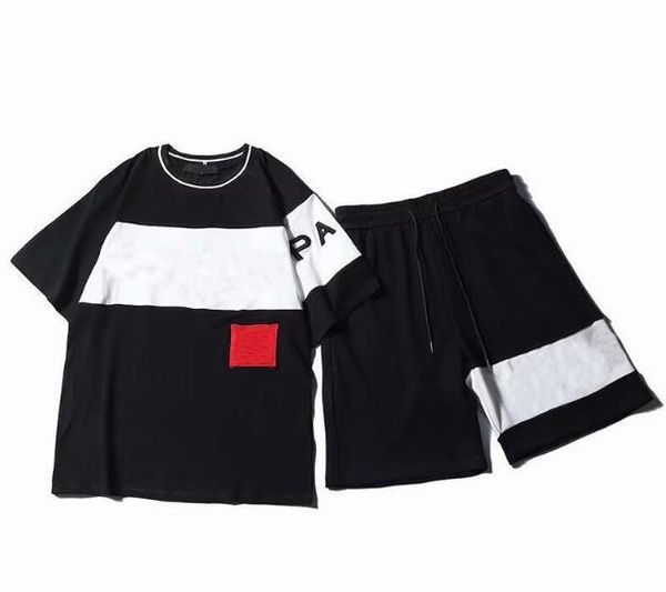 

mens designer tracksuit letters fashion embroidery new arrive summer sportswear short sleeves pullover jogger pants suits o-neck sportsuit, Gray