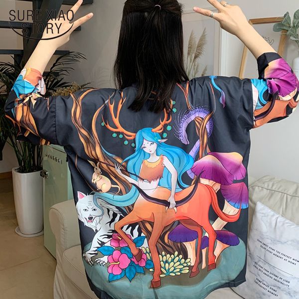 

harajuku and wind feather woven chiffon cardigan kimono long coat streetwear trending products 2019 three quarter 4317 50, Black;brown