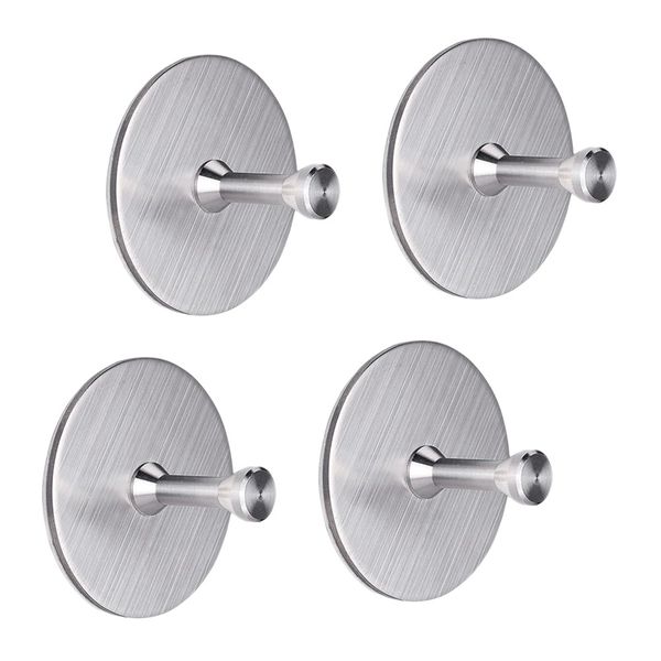 

big deal 4 packs adhesive hooks wall hooks hangers heavy duty stainless steel waterproof robe towel stick on