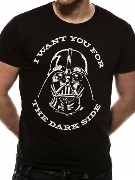 

dark side sith last jedi black mens t-shirt casual tee shirt, White;black