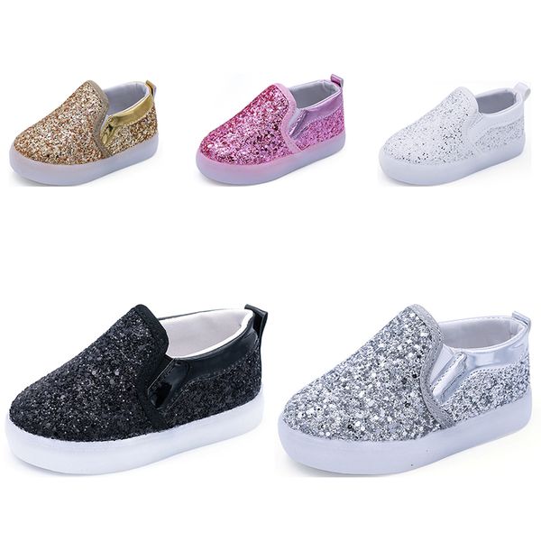

2019 whole sale spring and autumn new lights children boys and girls bright sequins shoes led flash children shoes sneakers size 21-30