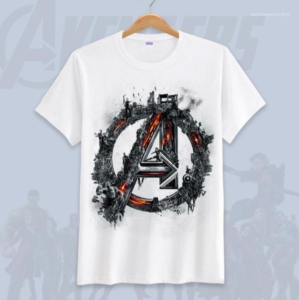 

mens tshirts cartoon 3d print short sleeve colorful marvel fashion tees avengers endgame summer, White;black