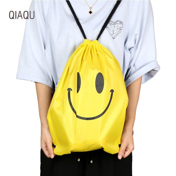 

qiaqu fashion waterproof drawstring pocket backpack youth polyester backpacks for shoulder bag backpack