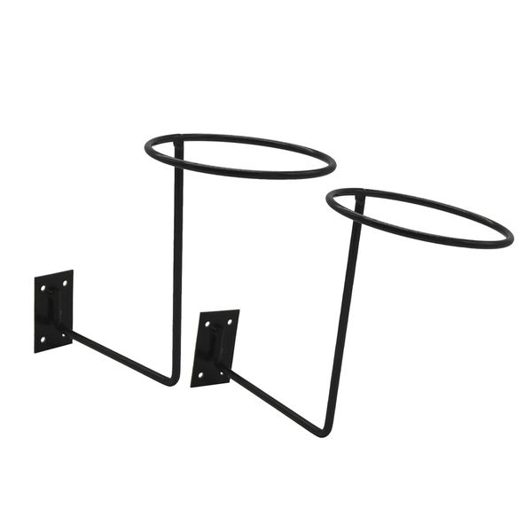 

2pcs wall-mounted metal helmet holder stand hat wig storage rack hanger hooks - 20cm, dia.13.5cm