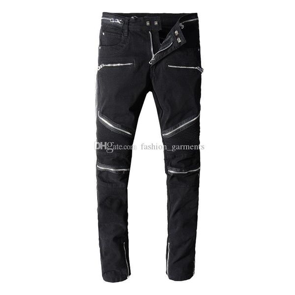 

мужские джинсы хип-хоп проблемные молнии джинсы мужские разорванные джинсовые брюки черный размер 29-42, Blue