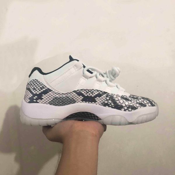 

xshfbcl 2019 new 11 xi white snakeskin low women men retro basketball shoes kids 11s xi sports sneakers trainers high quality, Black