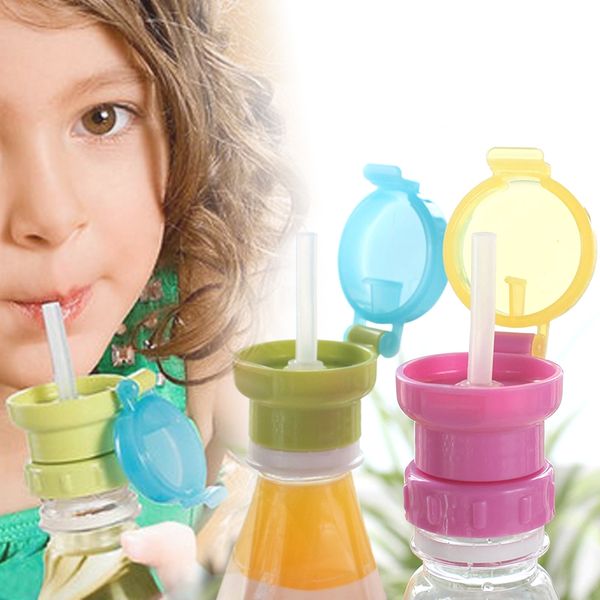 

1pcs portable plastic rose red and green children spout straw spill-proof cover drink bottle