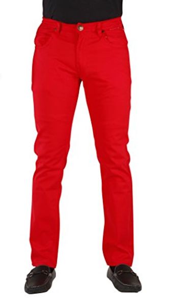 

jotw men's stretch casual slim-fit pants, 6 great colors available, Blue