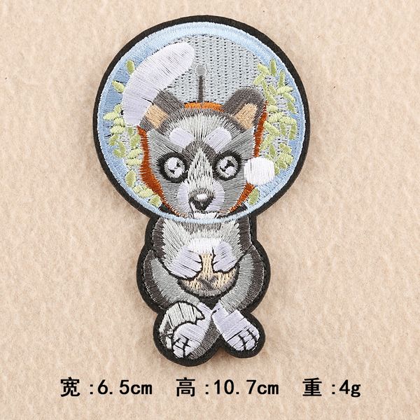 

gugutree one set embroidery dogs scenery patch animal patches badges applique patches for clothing dk-97, Black