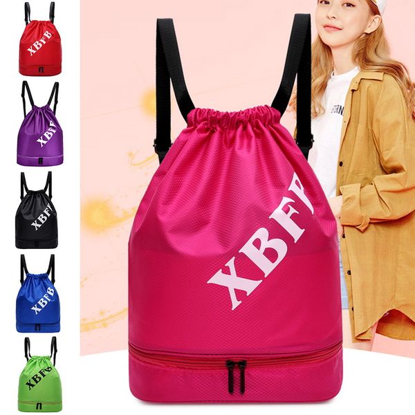 

litthing 2019 men women string bag sport drawstring bag sports backpack gym sackpack swim dry wet separated pool beach