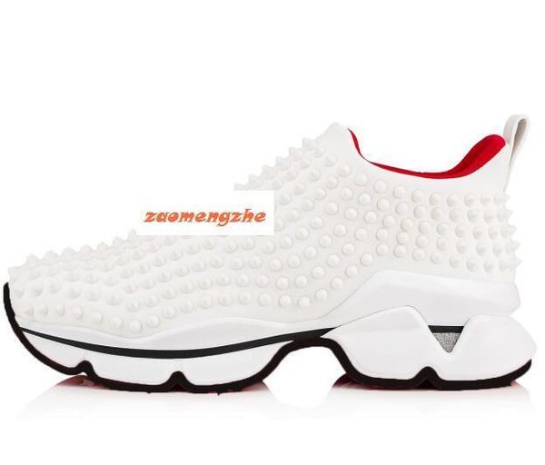 

krystal spike socks donna flat casual shoes men's red bottoms women's shoes rivets spiky socks primary studs flat shoes us 7, Black