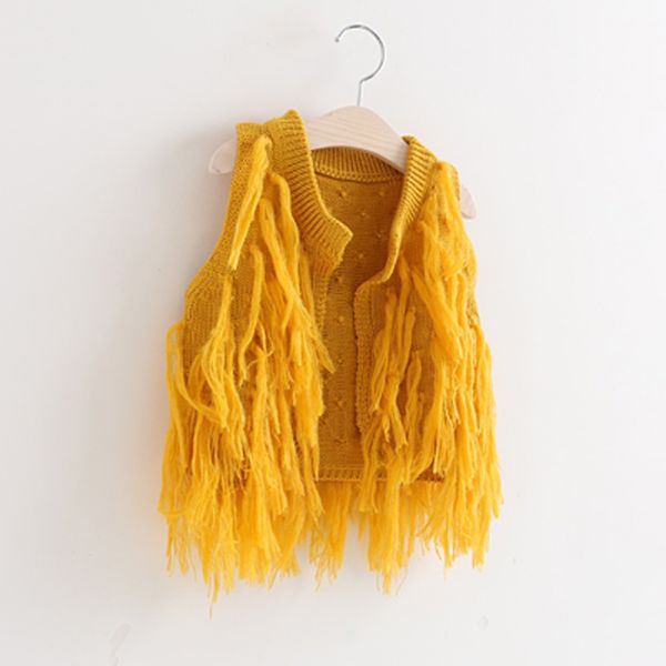 

girls vest warm tassel vest baby girls autumn waistcoat children jackets 0-4y toddler clothing kids outwear winter, Blue