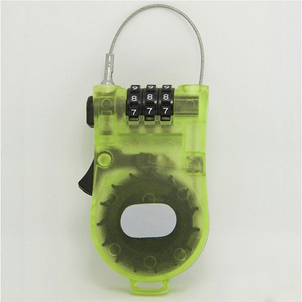

long roller pram 3 digit anti theft rope password padlock ski bicycle parts security code cable lock extendable wire mini