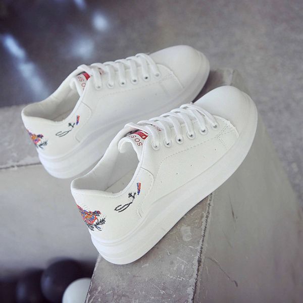 

wawfrok casual summer 2018 spring shoes fashion embroidered breathable hollow lace-up women sneakers mx200425, Black