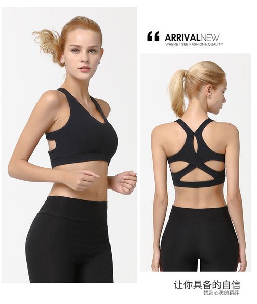 

sports bra push up sportswear fitness running yoga bra underwear cotton sport for women gym wear solid women sport, White;black