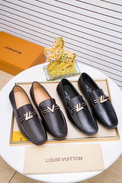 

2019 luxury brands men dress shoes genuine leather formal business men oxfords shoes wedding party brogue shoes zapatos hombre vestir, Black