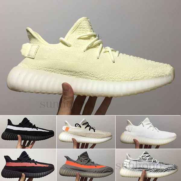 

v2 glow lundmark non-reflective running shoes kanye west men women black static antlia triple white synth sport sneaker 5-13 hy-9c, Black;brown