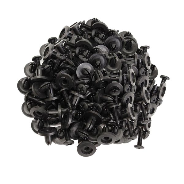

100pcs car auto bumper clips kit push type nylon fastener clips black new