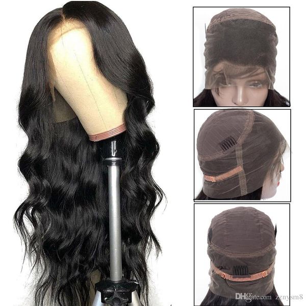 

brazilian body wave 360 lace frontal wig for black women remy human hair wigs with baby hair pre plucked bleached knots