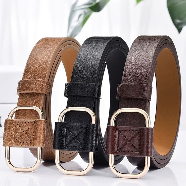 

non-perforated women's simple all-match decorative belt large size lengthened jeans and jeans youth student belt, Black;brown